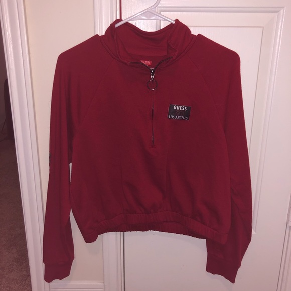 guess half zip sweater